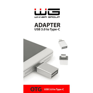 Adaptér WG USB na USB Typ C s OTG, stříbrná