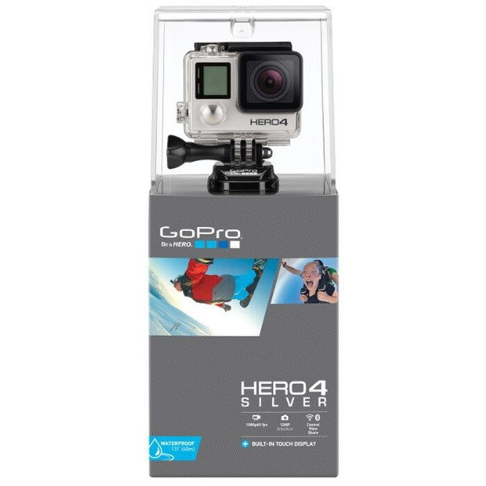 Akční kamera GoPro Hero 4, 4K, WiFi, BT, 170°, stříbrná
