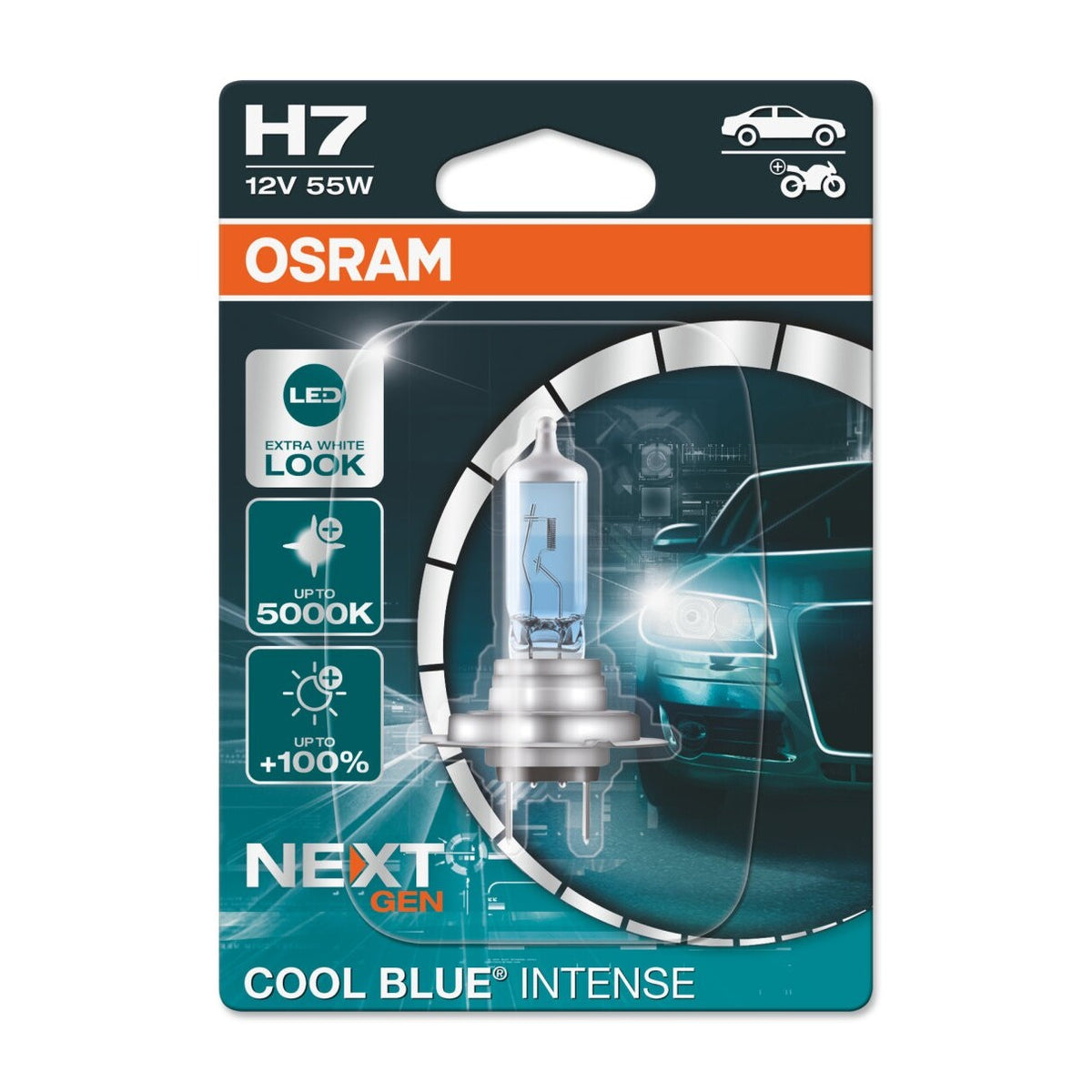 Autožárovka H7 OSRAM Cool Blue Intense, 2ks