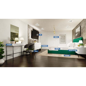 Čalouněná postel Paxton 180x200, zelená, bez matrace