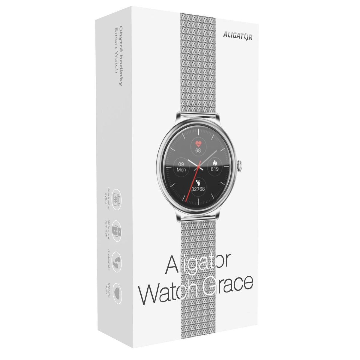 Chytré hodinky Aligator Watch Grace, stříbrná