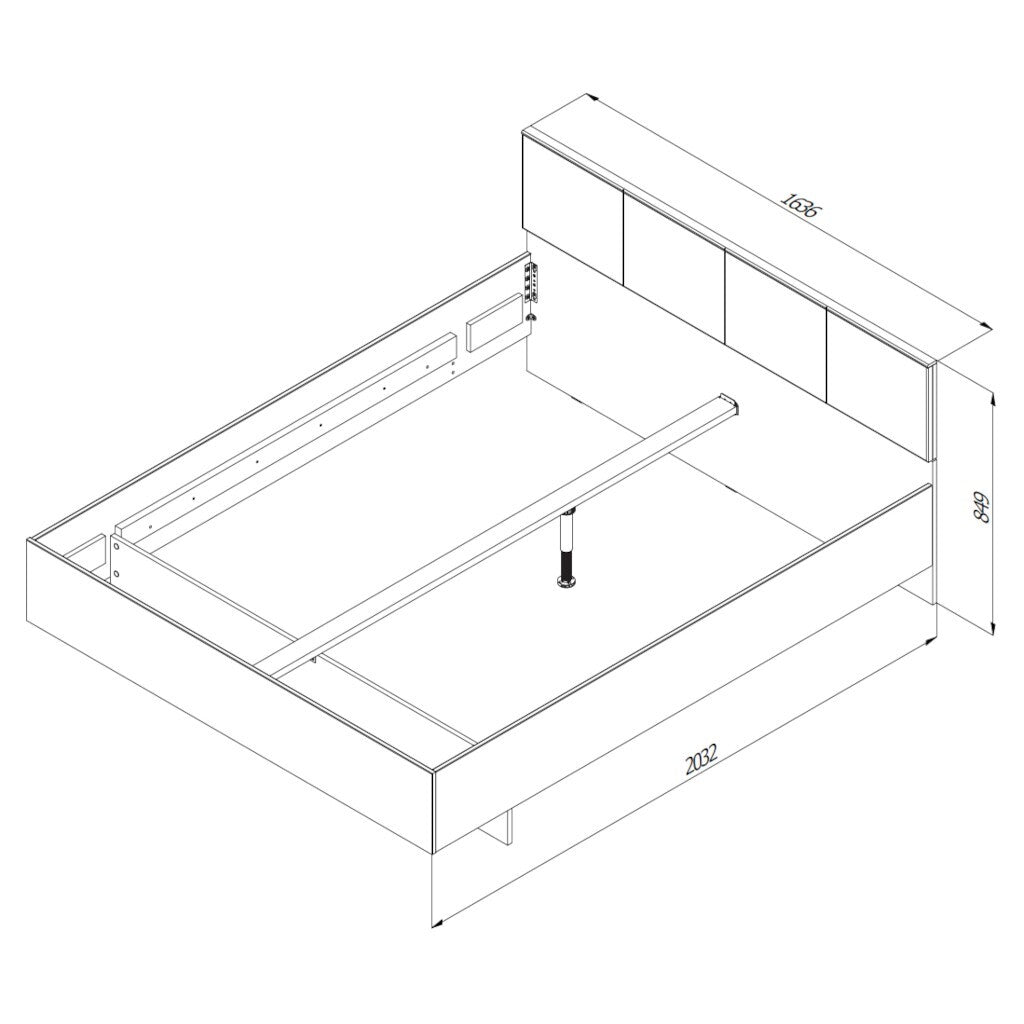 Dřevěná postel Karla 160x200, dub