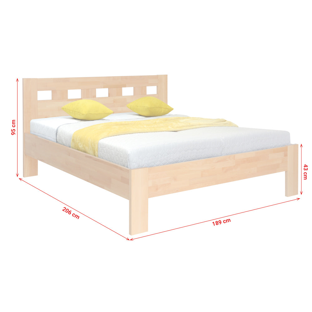 Dřevěná postel Stony, 180x200, buk