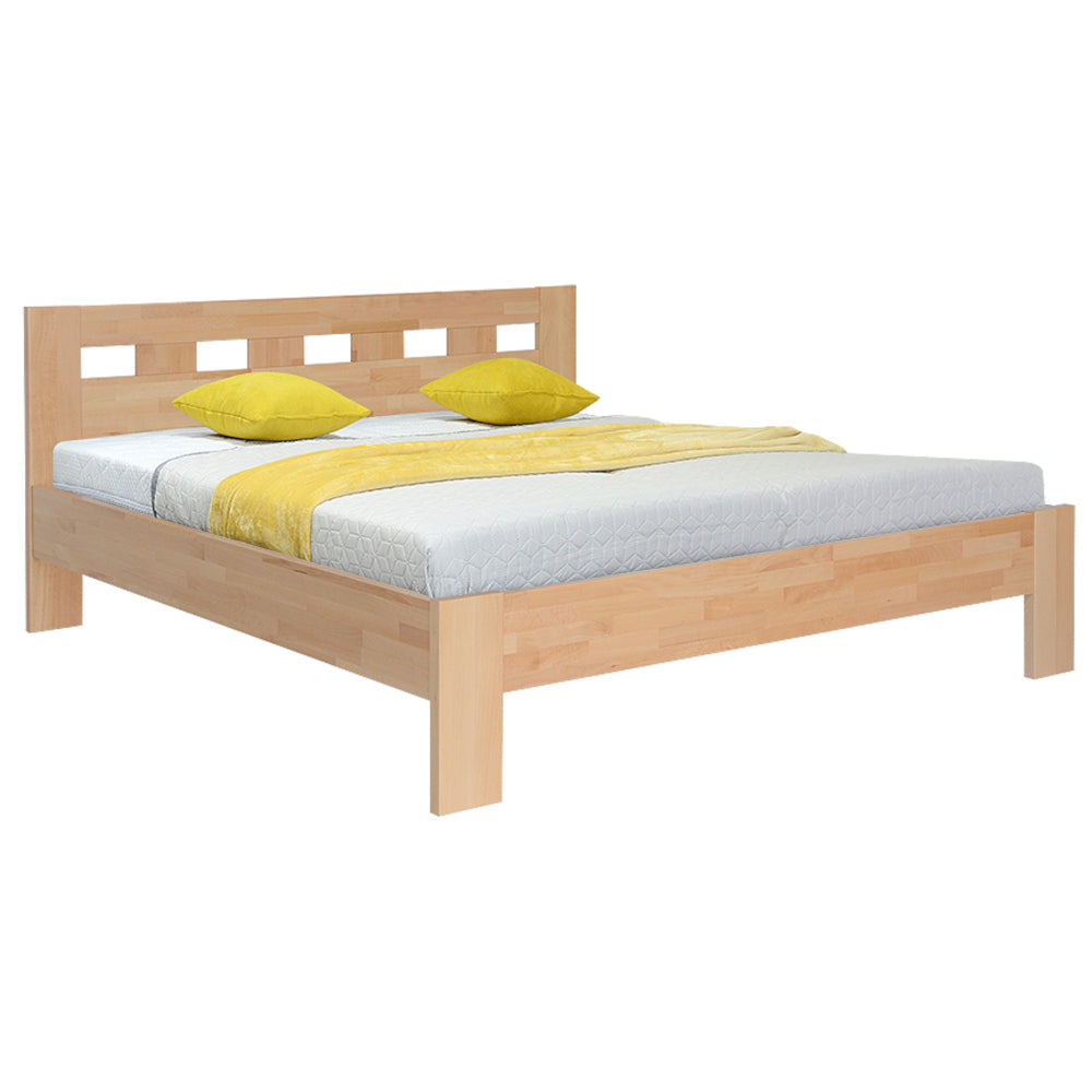 Dřevěná postel Stony, 180x200, vč. roštu, bez matrace, buk