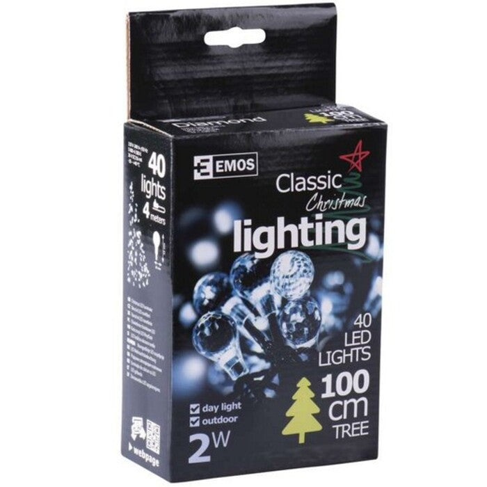 Emos LED dekorační řetěz LED-40 CW, 40x LED, 4 m, studená bílá
