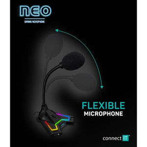 Herní mikrofon NEO Connect IT (CMI-3590-BK)