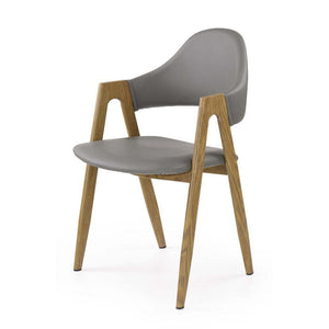 Jídelní židle Tarate, područky (ocel, eko kůže) - II. jakost