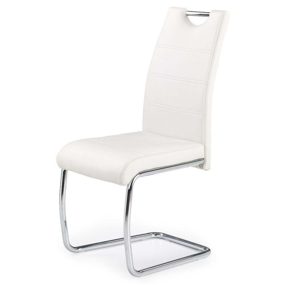 Melza - Jídelní židle (bílá, stříbrná)