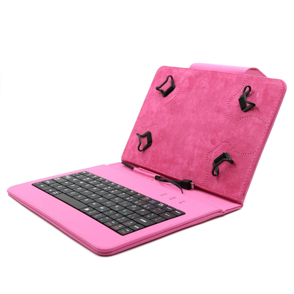 C-TECH PROTECT pouzdro s klávesnicí 7"-7,85" NUTKC-01, růžové