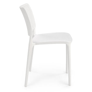 Plastová jídelní židle Capri bílá