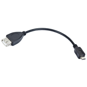 Redukce Gembird Micro USB na USB s OTG, 15cm, černá
