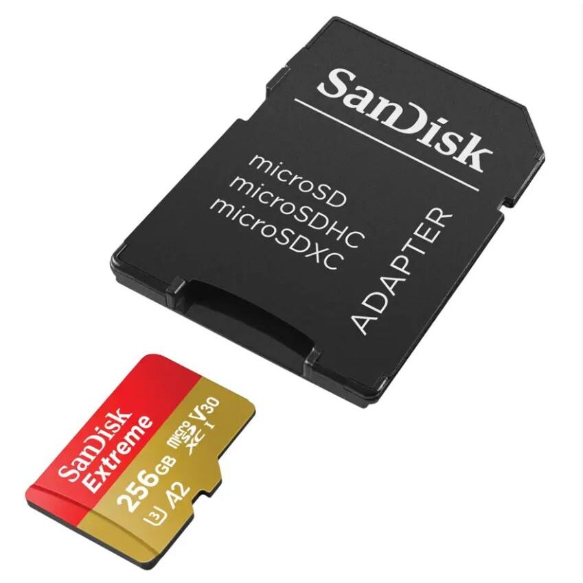 SanDisk Extreme microSDXC 256GB+SD Adapter 190MB/s &amp; 130MB/s