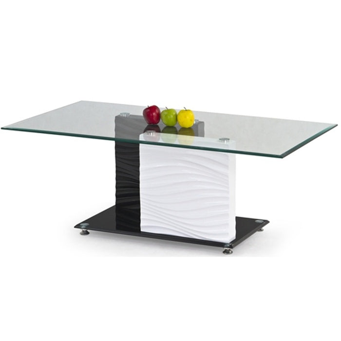 Konferenční stolek Shanell (Sklo/Černo-bílá)