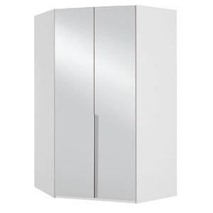 Skříň Moritz  - 120x208x120 cm (bílá, zrcadlo)