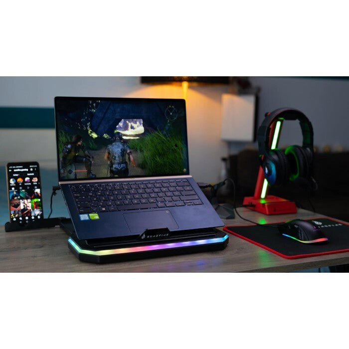 SUREFIRE Portus X1 stojan na notebook s RGB podsvícením