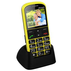 Tlačítkový telefon pro seniory CPA Halo 11, žlutá