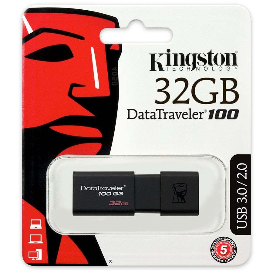 USB flash disk 32GB Kingston DT 100 G3, 3.0 (DT100G3/32GB)