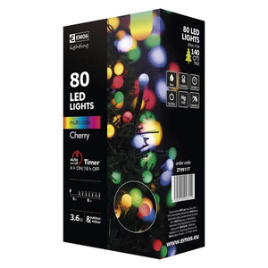 Vánoční osvětlení Emos ZY0911T, kuličky, barevná, časovač