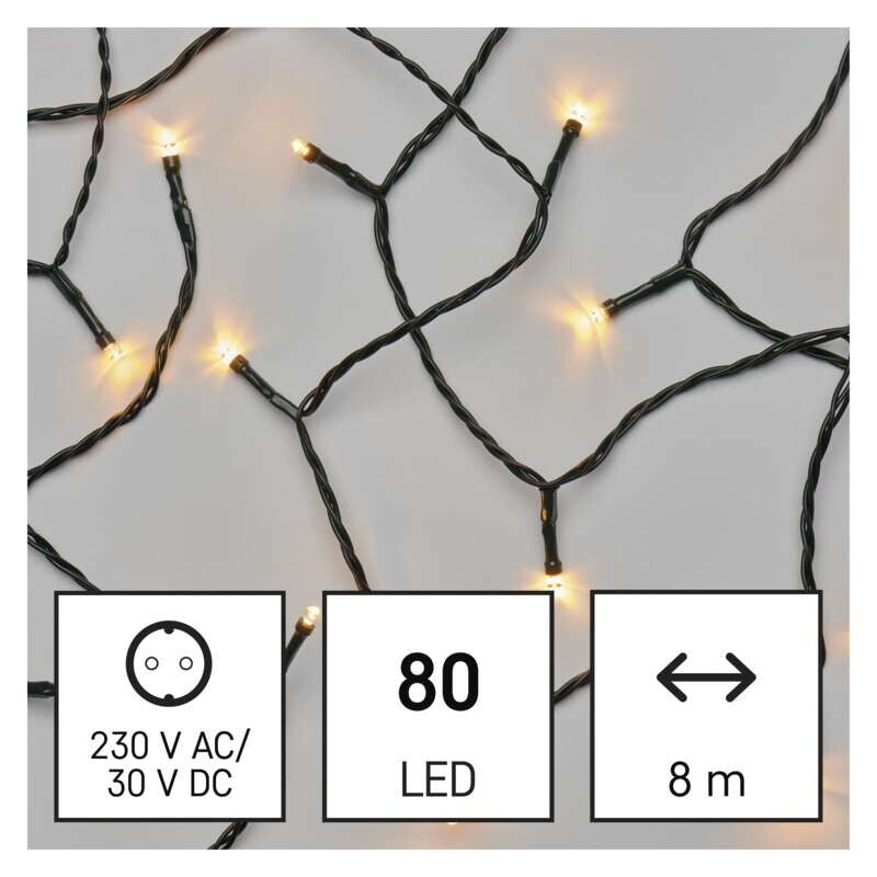 Vánoční osvětlení Emos D4AV02, jantarová, 8m