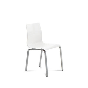 Gel-R - Jídelní židle (hliník, bílá)