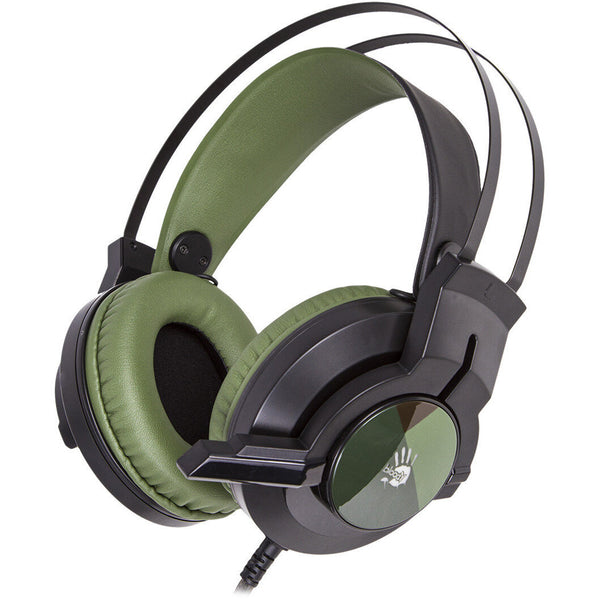 A4tech Bloody J437 herní sluchátka, 7.1, USB, Černá/zelená