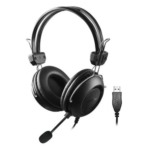 A4tech HU-35 herní sluchátka s mikrofonem, USB, černá