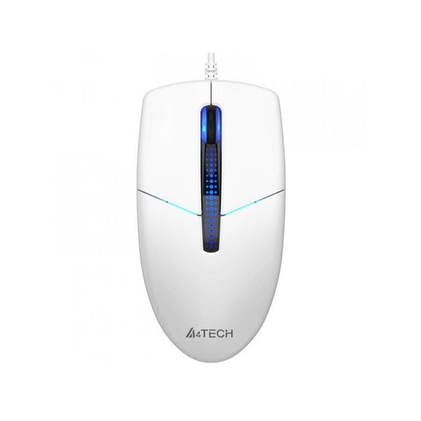 Levně A4tech N-530S, podsvícená kancelářská myš, 1200 DPI, USB, bílá