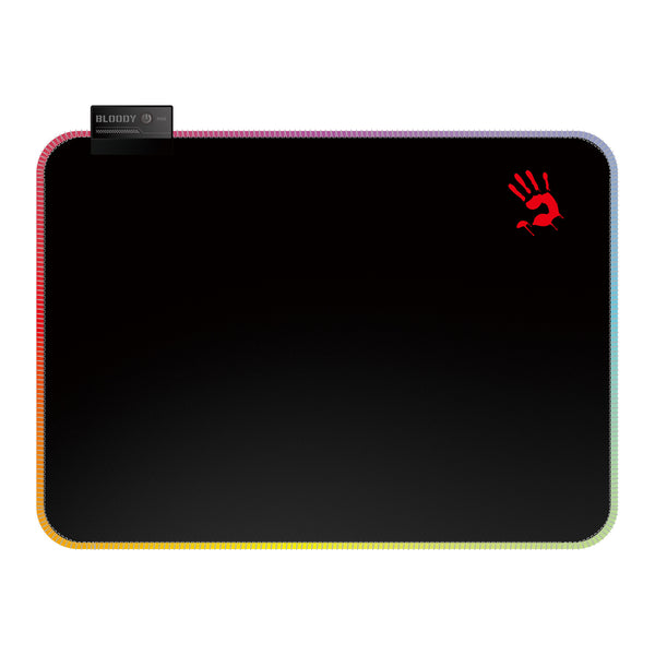 Levně A4tech podsvícená RGB podložka pro herní myš 350×250mm, Černá
