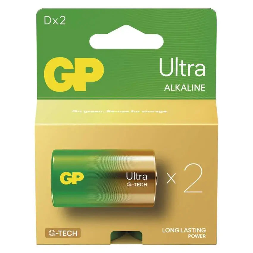 Alkalická baterie GP Ultra LR20 (D), 2 ks