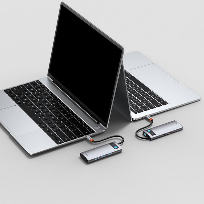 Baseus USB-C dokovací stanice, 5v1, šedá