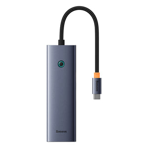 Baseus USB-C dokovací stanice, 6v1, šedá