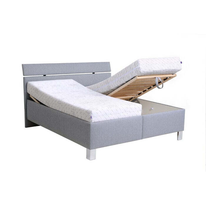 Čalouněná postel Anne 180x200,šedá, bez matrace - II. jakost