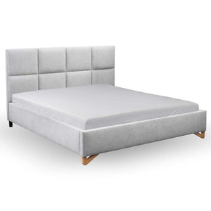 Čalouněná postel Avesta 180x200, šedá, bez matrace - PŘEBALENO