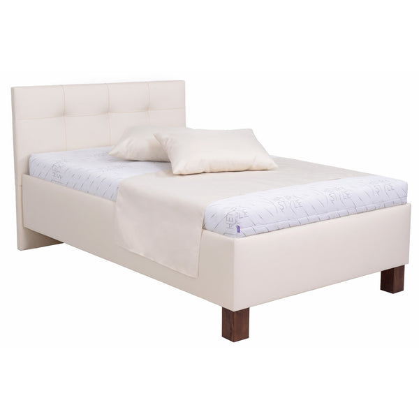 Levně Čalouněná postel Mary 140x200, béžová, bez matrace