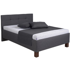 Čalouněná postel Mary 140x200, šedá, bez matrace - PŘEBALENO