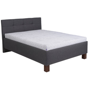 Čalouněná postel Mary 140x200, šedá, včetně matrace - II. jakost