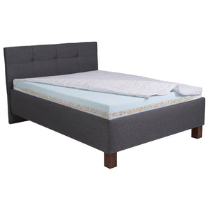 Čalouněná postel Mary 140x200, šedá, včetně matrace - II. jakost
