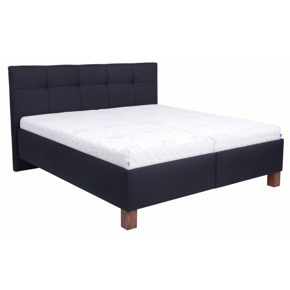 Čalouněná postel Mary 160x200, černá, včetně matrace