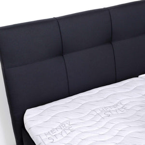 Čalouněná postel Mary 160x200, černá, včetně matrace