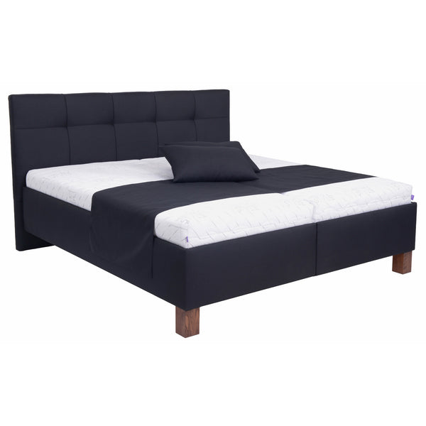 Levně Čalouněná postel Mary 180x200, černá, bez matrace