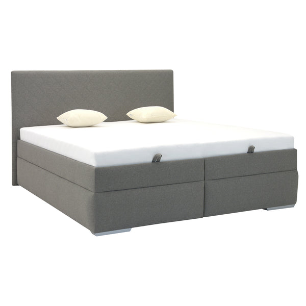 Levně Čalouněná postel Dory 180x200, šedá, vč. matrace, přední výklop