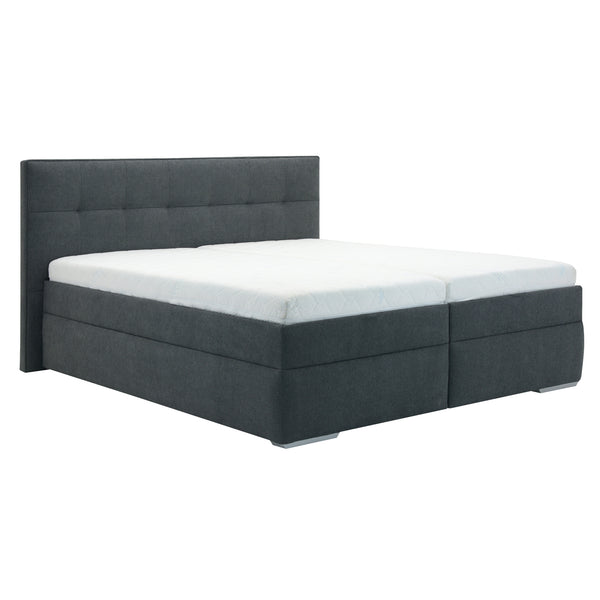 Levně Čalouněná postel Trend 160x200, šedá, bez matrace, boční výklop