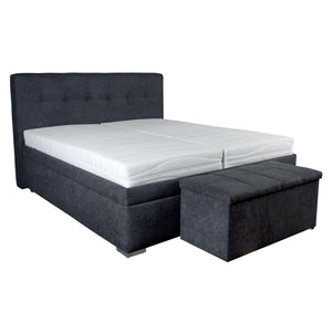 Čalouněná postel Trent 180x200, šedá, včetně matrace - II. jakost
