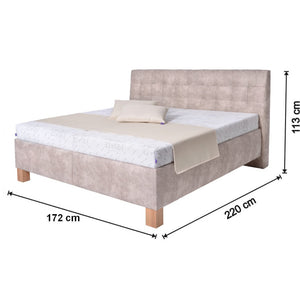Čalouněná postel Victoria 160x200, béžová, bez matrace