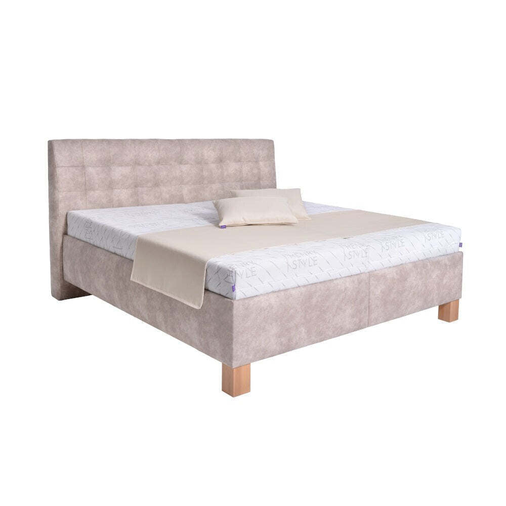 Čalouněná postel Victoria 160x200, béžová, bez matrace