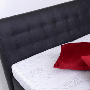 Čalouněná postel Victoria 160x200, černá, včetně matrace