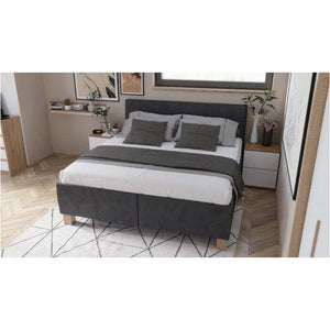 Čalouněná postel Victoria 180x200, hnědá, bez matrace - II. jakost