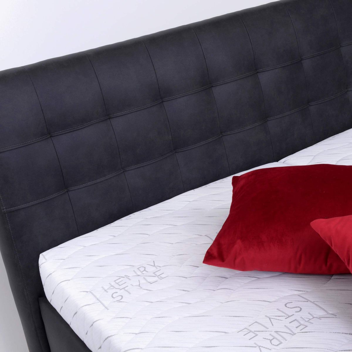 Čalouněná postel Victoria 90x200, černá, bez matrace