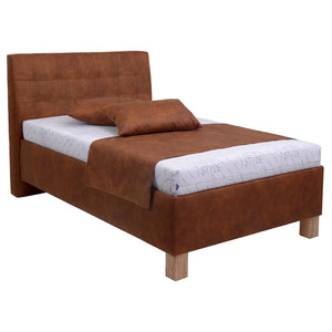 Čalouněná postel Victoria 90x200, hnědá, bez matrace
