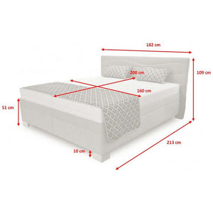 Čalouněná postel Windsor 160x200, béžová, včetně matrace - II. jakost